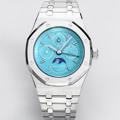 [오데마피게] 남성용 로얄오크 26574 퍼페츄얼 캘린더 문페이즈 41mm 티파니블루 다이얼 신형 5134 오토매틱 무브먼트 aud4209