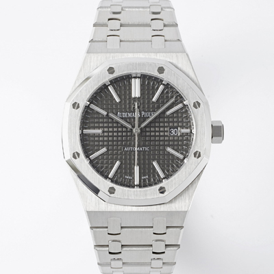 [오데마피게] 남성용 15400ST.OO.1220ST.04 로얄오크 41mm 오토매틱 Cal.3120무브먼트 그레이 와플 다이얼 aud6527