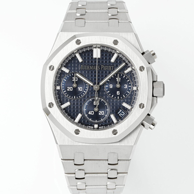 [오데마피게] 남성용 로얄오크 26240ST.OO.1320ST.05 크로노그래프 41mm 오토매틱 Cal.4401 무브먼트 블루 와플 다이얼 aud6552