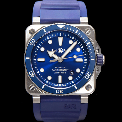 [벨엔로즈] 남성용 인스트루먼트03 BR03A-D-BLU-STSRB 오토매틱 9015타입 42mm 우레탄줄 블루 다이얼 bel4115