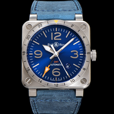 [벨엔로즈] 남성용 인스트루먼트03 BR0393-BLU-STSCA 오토매틱 2836타입 42mm 우레탄줄 블루 다이얼 bel4117