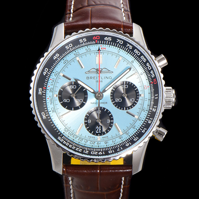 [브라이틀링] 남성용 네비타이머 AB0138241C1P1 크로노그래프 ETA7750-2 타입 오토매틱 43mm 가죽줄 블루 다이얼 bre5995