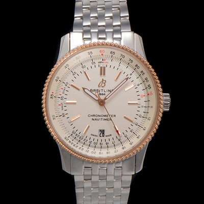 [브라이틀링] 남성용 네비타이머 U17326211G1A1 크로노그래프 오토매틱 2824 타입 41mm 메탈줄 화이트 다이얼 bre6034