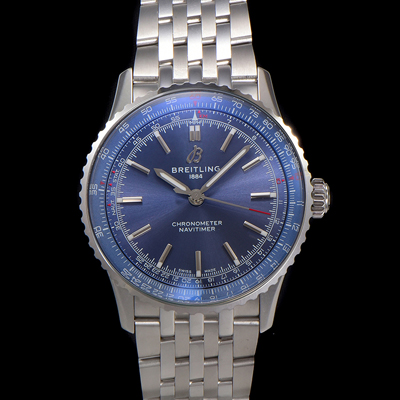 [브라이틀링] 남성용 네비타이머 A17329161C1A1 크로노그래프 오토매틱 2824 타입 41mm 메탈줄 블루 다이얼 bre6036