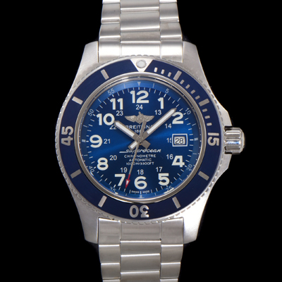 [브라이틀링] 남성용 슈퍼오션 A17392D81C1A1 오토매틱 2824타입 44mm 메탈줄 블루 다이얼 bre6049