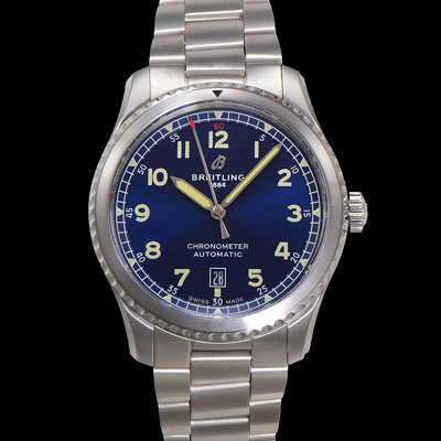 [브라이틀링] 남성용 네비타이머 A17314101C1A1 오토매틱 2824 타입 41mm 메탈줄 블루 다이얼 bre6054