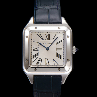 [까르띠에] 남성용 산토스 WGSA0021 쿼츠 46.6mm L 사이즈 쿼츠 화이트 다이얼 car69323