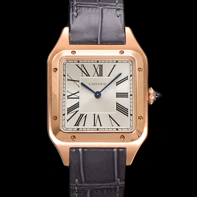 [까르띠에] 남여공용 산토스 WGSA0021 쿼츠 43.5mm M 사이즈 18K 로즈골드 화이트 다이얼 car69325