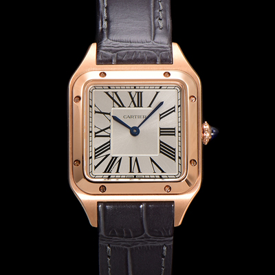 [까르띠에] 여성용 산토스 WGSA0022 쿼츠 38mm S 사이즈 18K 로즈골드 화이트 다이얼 car69329
