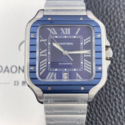 [까르띠에] 남성용 산토스 드 까르띠에 워치 WSSA0048 라지 39.8mm 오토매틱 9015 무브먼트 블루 다이얼 car69393