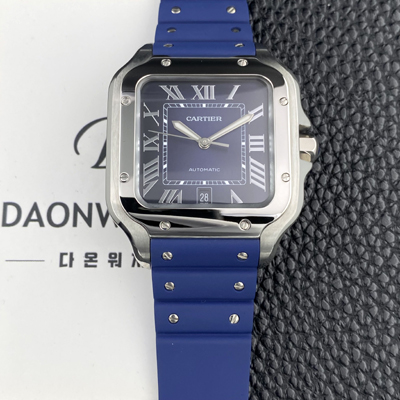 [까르띠에] 남성용 산토스 드 까르띠에 워치 WSSA0071 라지 39.8mm 오토매틱 9015 무브먼트 블루 다이얼 car69398