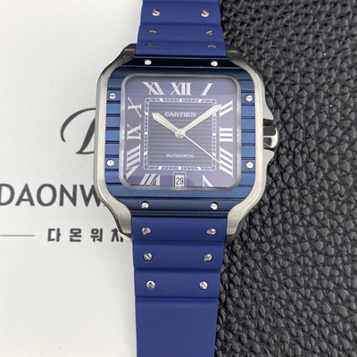 [까르띠에] 남성용 산토스 드 까르띠에 워치 WSSA0048 라지 39.8mm 오토매틱 9015 무브먼트 블루 다이얼 car69400