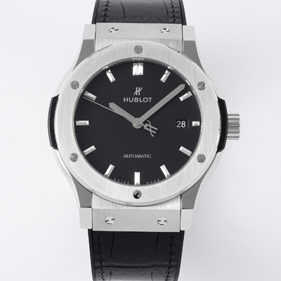 [휴블렛] 남성용 클래식 퓨전 542.NX.1171.RX 42mm 오토매틱 2892 타입 가죽/러버 믹스 블랙 다이얼 hub2139