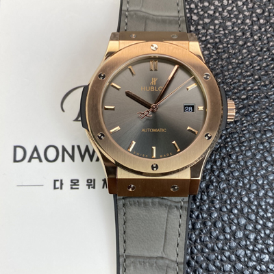 [휴블렛] 남성용 클래식 퓨전 511.OX.7081.LR 18K 로즈골드 42mm 오토매틱 2892타입 그레이 다이얼 hub2144