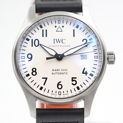 [아이더블유씨] 남성용 파일럿 워치 마크 XVIII IW327004 어린왕자 에디션 센트럴 해킹 세컨즈 40mm 화이트 다이얼 오토매틱 무브먼트 iwc4077