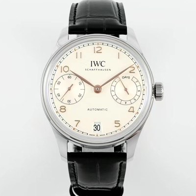 [아이더블유씨] 남성용 포루투기즈 IW501701 세븐데이즈 42mm 오토매틱 무브먼트 화이트 다이얼 iwc4101