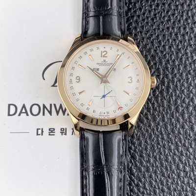 [예거르쿨트르]남성용 마스터 캘린더 문페이즈 18K 로즈골드 39mm 오토매틱 cal.866타입 화이트 다이얼 jag0435