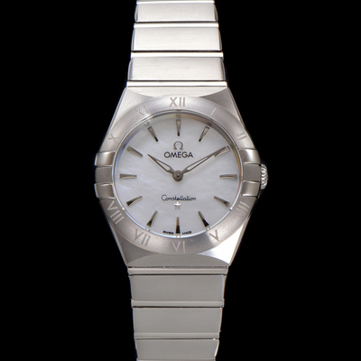 [오메가] 여성용 컨스틀레이션 131.10.28.60.05.001 쿼츠 무브먼트 28mm 화이트 자개 다이얼 omg0143