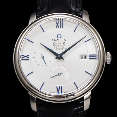 [오메가] 남성용 드빌 424.53.40.21.04.001 프레스티지 코-액시얼 39.5mm 오토매틱 Cal.2627 타입 화이트 다이얼 omg0173