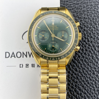 [오메가] 남성용 스피드마스터 프로페셔널 310.60.42.50.10.001 문워치 42mm 18K 옐우골드 수동형 Cal.3861타입 그린 다이얼 omg0266