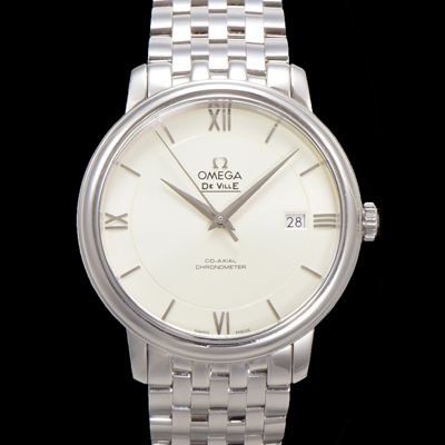 [오메가] 남성용 드빌 프레스티지 424.10.40.20.02.003 오토매틱 Cal.8800타입 39.5mm 메탈줄 화이트 다이얼 omg20190