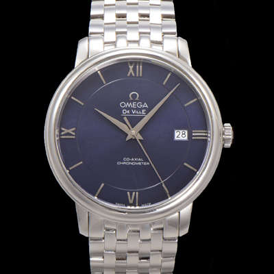 [오메가] 남성용 드빌 프레스티지 424.10.40.20.03.001 오토매틱 Cal.8800타입 39.5mm 메탈줄 블루 다이얼 omg20197