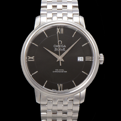 [오메가] 남성용 드빌 프레스티지 424.10.40.20.01.001 오토매틱 Cal.8800타입 39.5mm 메탈줄 블랙 다이얼 omg20199