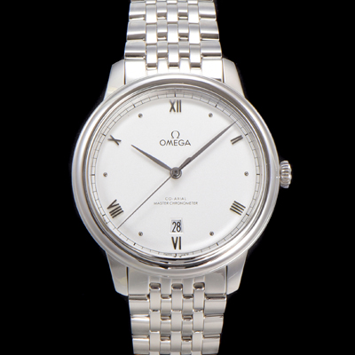 [오메가] 남성용 드빌 프레스티지 434.10.40.20.02.001 오토매틱 Cal.8800타입 40mm 메탈줄 화이트 다이얼 omg20209