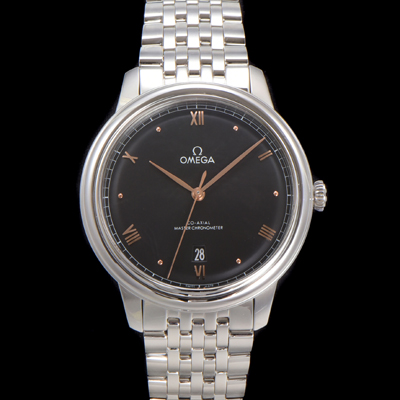 [오메가] 남성용 드빌 프레스티지 434.10.40.20.01.001 오토매틱 Cal.8800타입 40mm 메탈줄 블랙 다이얼 omg20212