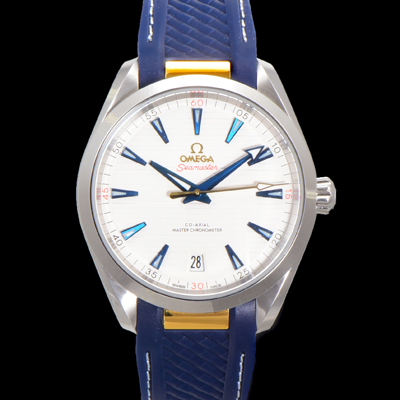 [오메가] 남성용 씨마스터 220.12.41.21.02.004 아쿠아테라 150m 마스터 코-액시얼 라이더 컵 41mm 오토매틱 Cal.8900 타입 실버 다이얼 omg20239