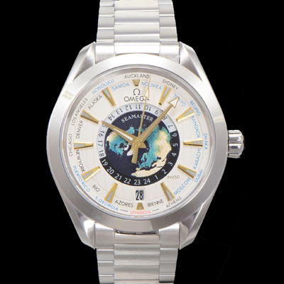[오메가] 남성용 씨마스터 220.93.43.22.99.001 아쿠아테라 150M GMT 월드타이머 43미리 오토매틱 Cal. 8938 타입 메탈줄 실버 다이얼 omg20243