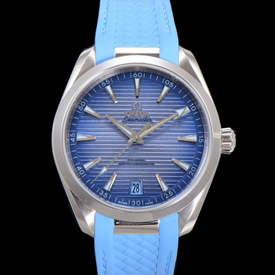 [오메가] 남성용 씨마스터 신제품 220.12.41.21.03.008 아쿠아테라 코-액시얼 41mm 오토매틱 Cal.8900 타입 우레탄줄 썸머 블루 다이얼 omg20249