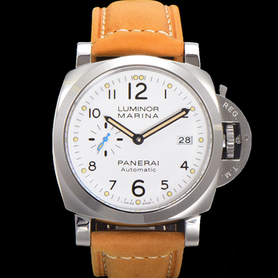 [파네라이] 남성용 루미노르 마리나 1950 3데이스 PAM01499 44mm 오토매틱 Cal.P.9010 타입 가죽줄 화이트 다이얼 pan5198