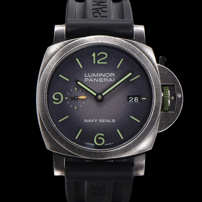 [파네라이] 남성용 루미노르 마리나 네이비 씰 PAM01412 44mm 오토매틱 Cal.P.9010 타입 우레탄줄 그레이 다이얼 pan5199