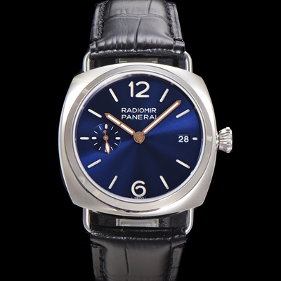 [파네라이] 남성용 라디오미르 콰란타 PAM01293 40mm 오토매틱 가죽줄 블루 다이얼 pan5206