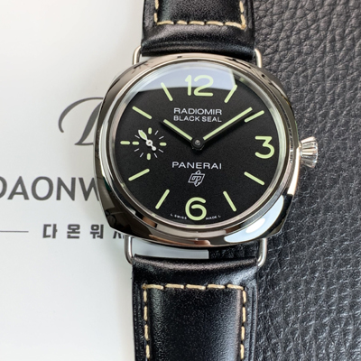 [파네라이] 남성용 라디오미르 PAM00754 블랙 씰 로고 45mm 오토매틱 Cal.P.6000타입 블랙 다이얼 pan5241