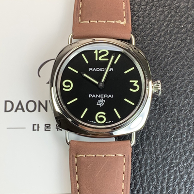 [파네라이] 남성용 라디오미르 PAM00753 베이스 로고 45mm 오토매틱 Cal.P.6000타입 블랙 다이얼 pan5242