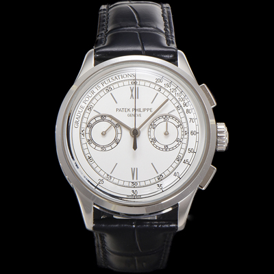 [파텍필립] 남성용 컴플리케이션 5170G 크로노그래프 오토매틱 7750 타입 39mm 가죽줄 화이트 다이얼 pat2205