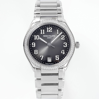 [파텍필립] 여성용 트웬티-포 티파니 7300/1200A-010 다이아몬드 36mm 오토매틱 Cal.324 타입 그레이 다이얼 pat2232
