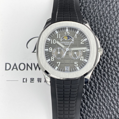 [파텝필립] 남성용 아쿠아넛 5261R 루스 연간 캘린더 문페이즈 39.9mm 오토매틱 Cal.324 S C 타입 그레이 다이얼 pat2267