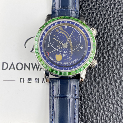 [파텍필립] 남성용 그랜드 컴플리케이션 6104P 문페이즈 43mm 오토매틱 Cal.240 타입 블루 다이얼 pat2273