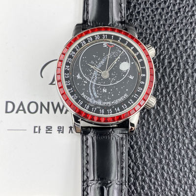 [파텍필립] 남성용 그랜드 컴플리케이션 6104P 문페이즈 43mm 오토매틱 Cal.240 타입 블랙 다이얼 pat2277