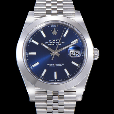 [로렉스] 남성용 데이져스트II Cal.3235 오토매틱 41미리 메탈줄 5열 블루다이얼 rol28439
