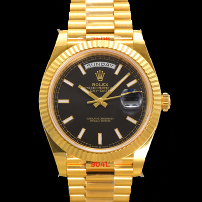 [로렉스] 남성용 데이데이트 m228238-0067 18K 옐로우골드 40mm 오토매틱 Cal.3255 타입 블랙 다이얼 rol5302