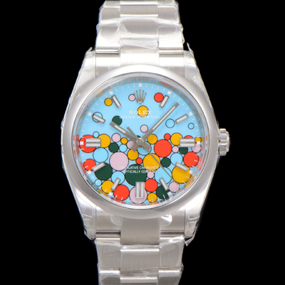 [로렉스] 남성용 904스틸 오이스터 m126000-0009 퍼페추얼 36mm 오토매틱 Cal.3230 타입 터콰이즈 블루 다이얼 rol5307