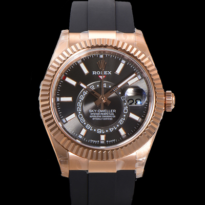 [로렉스] 남성용 스카이더웰러 m336235-0004 18K 로즈골드 42mm 오토매틱 Cal.9002 타입 우레탄줄 그레이 다이얼 rol5314