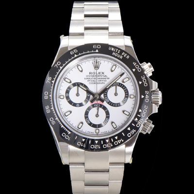 [로렉스] 남성용 코스모그래프 데이토나 m116500ln-0001 세라믹 베젤 40mm 크로노그래프 7750 오토매틱 무브먼트 화이트 다이얼 rol5318