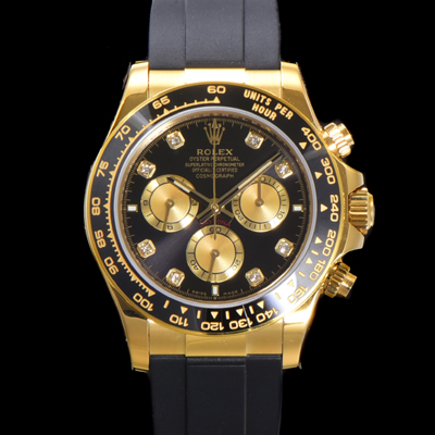 [로렉스] 남성용 코스모그래프 데이토나 m126518ln-0005 세라믹 베젤 18K 옐로우골드 40mm 크로노그래프 7750 오토매틱 무브먼트 블랙 다이얼 rol5331