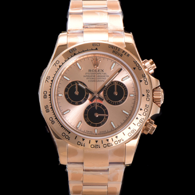 [로렉스] 남성용 코스모그래프 데이토나 m126505-0003 18K 로즈골드 40mm 크로노그래프 7750 오토매틱 무브먼트 핑크 다이얼 rol5335