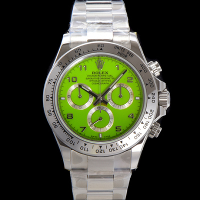 [로렉스] 남성용 코스모그래프 데이토나 40mm 크로노그래프 7750 오토매틱 무브먼트 그린 다이얼 rol5337